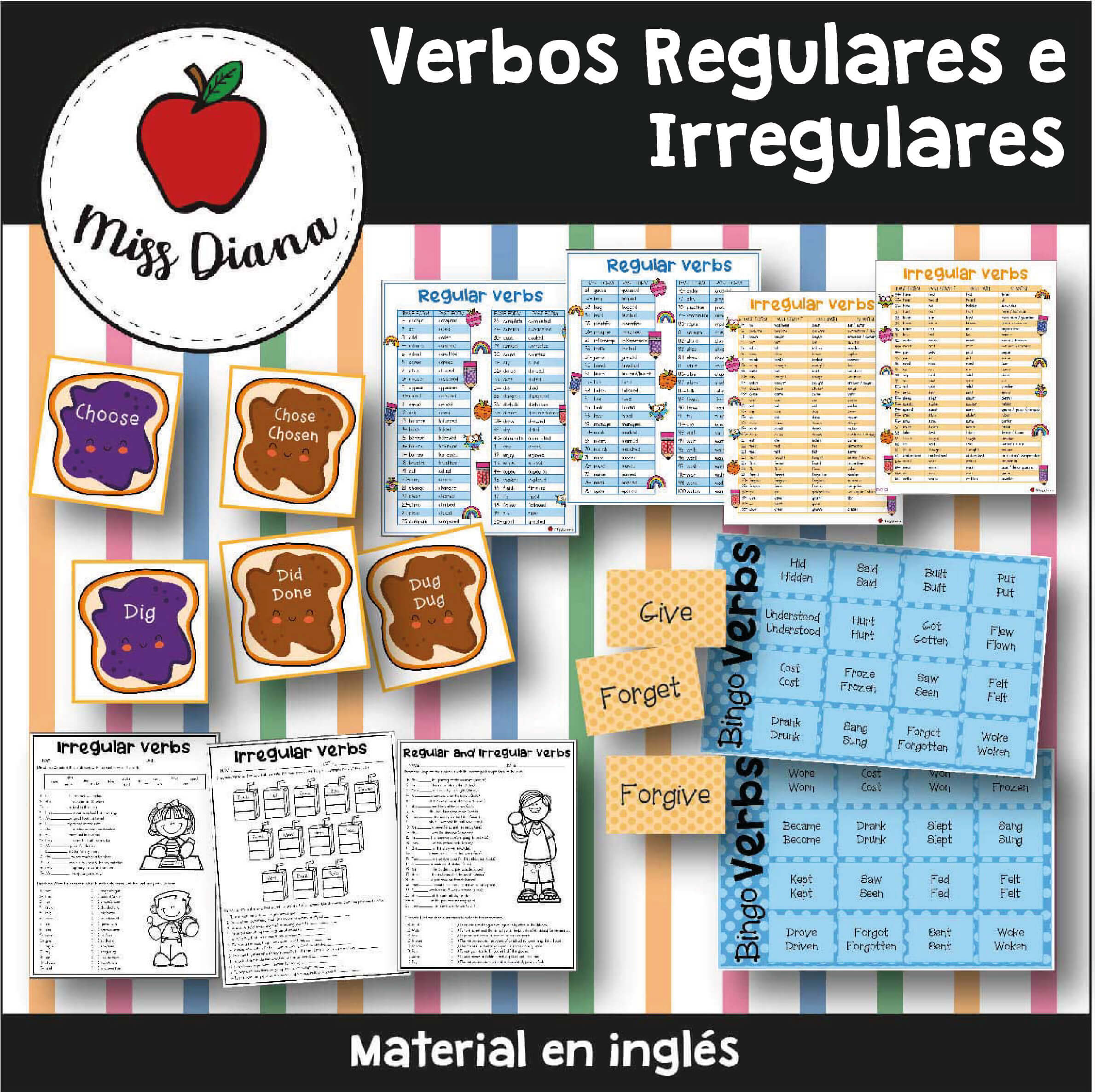Imagen principal de VERBOS REGULARES E IRREGULARES