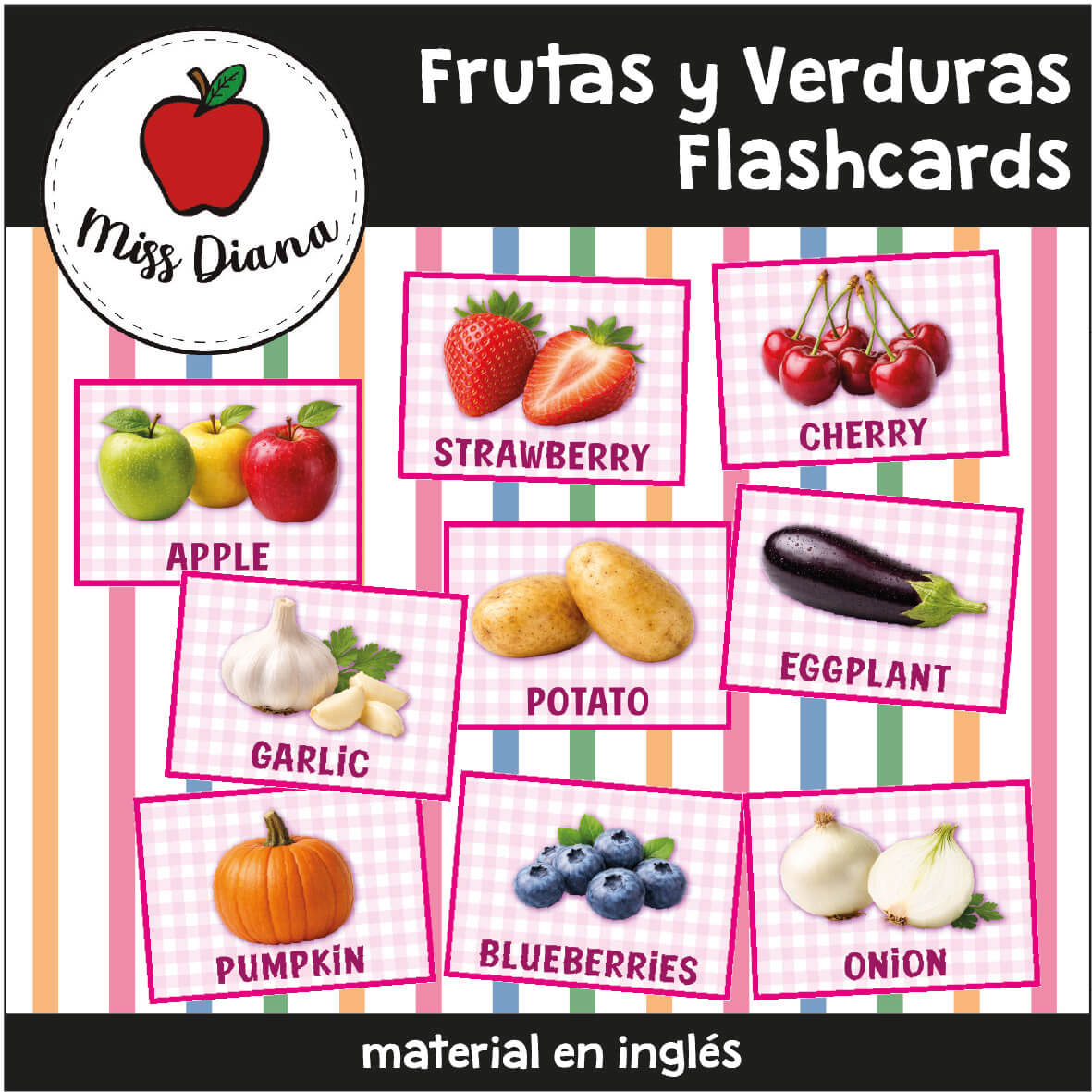 Imagen principal de TARJETAS FRUTAS Y VERDURAS