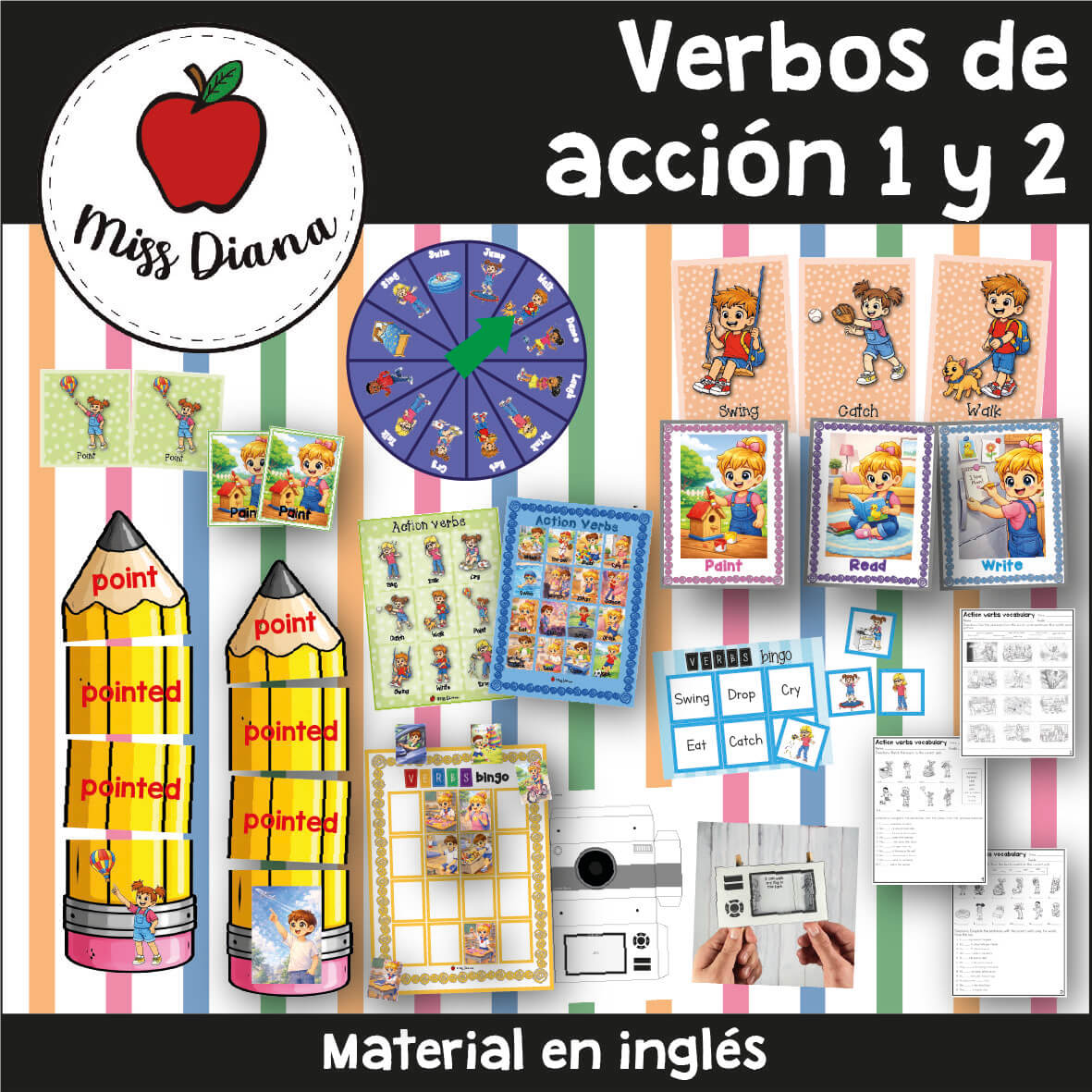 Imagen principal de VERBOS DE ACCION 1 Y 2