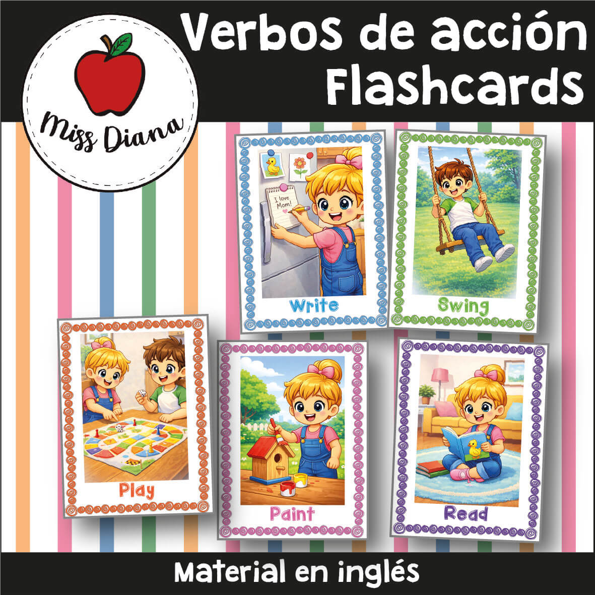 Imagen principal de TARJETAS VERBOS DE ACCION