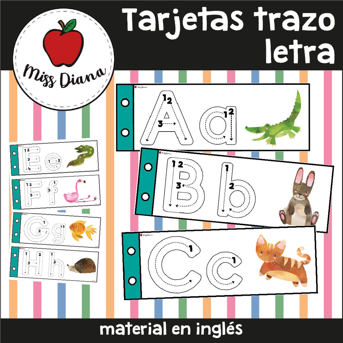 Imagen principal de TARJETAS TRAZO LETRA