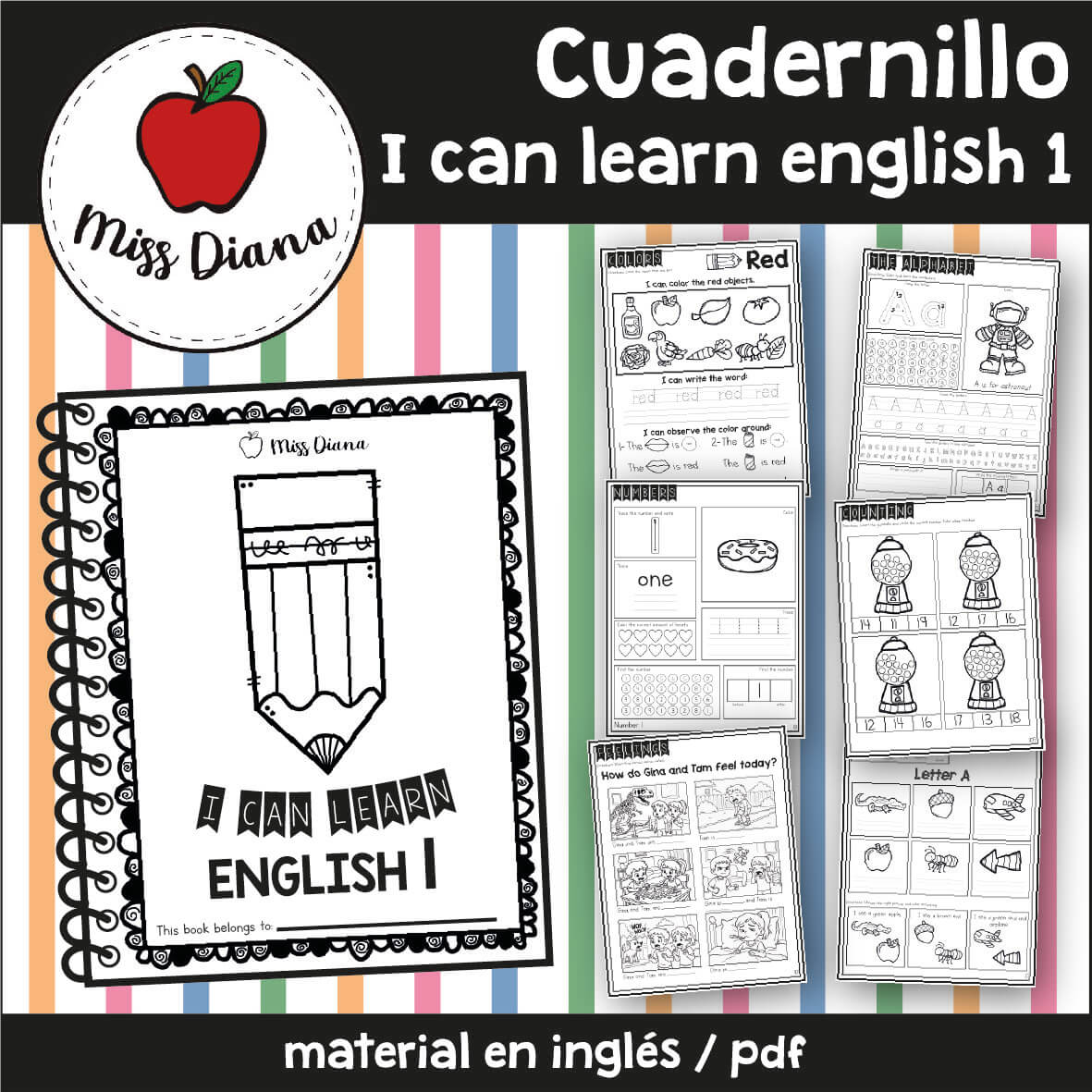 Imagen secundaria de I CAN LEARN ENGLISH 1 AL 5