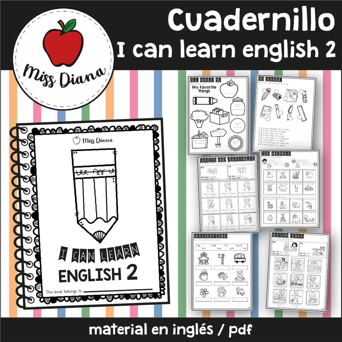 Imagen secundaria de I CAN LEARN ENGLISH 1 AL 5