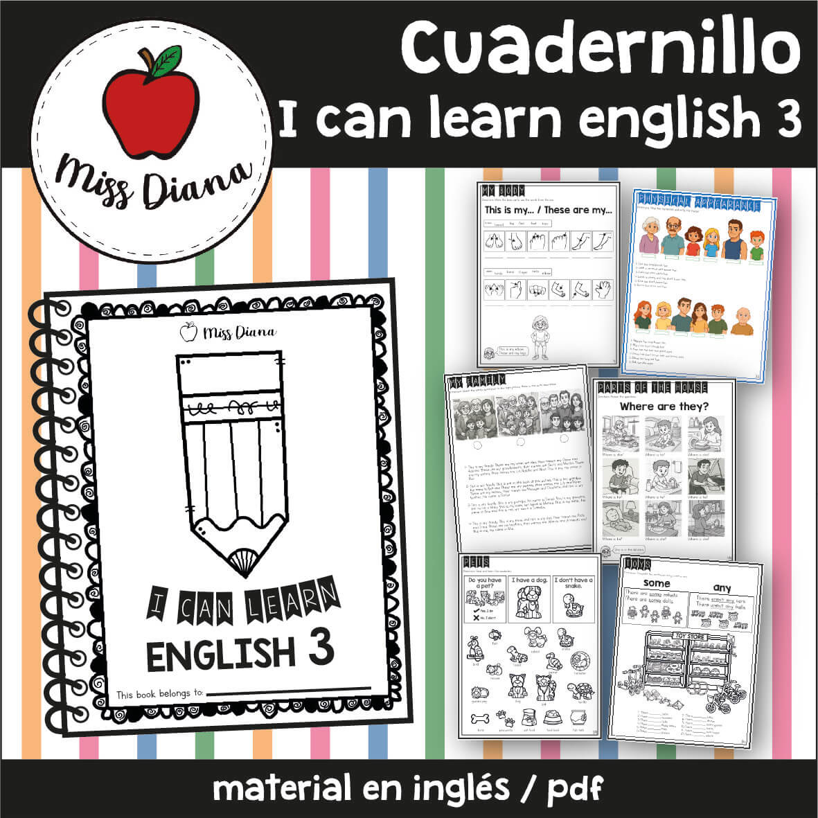 Imagen secundaria de I CAN LEARN ENGLISH 1 AL 5
