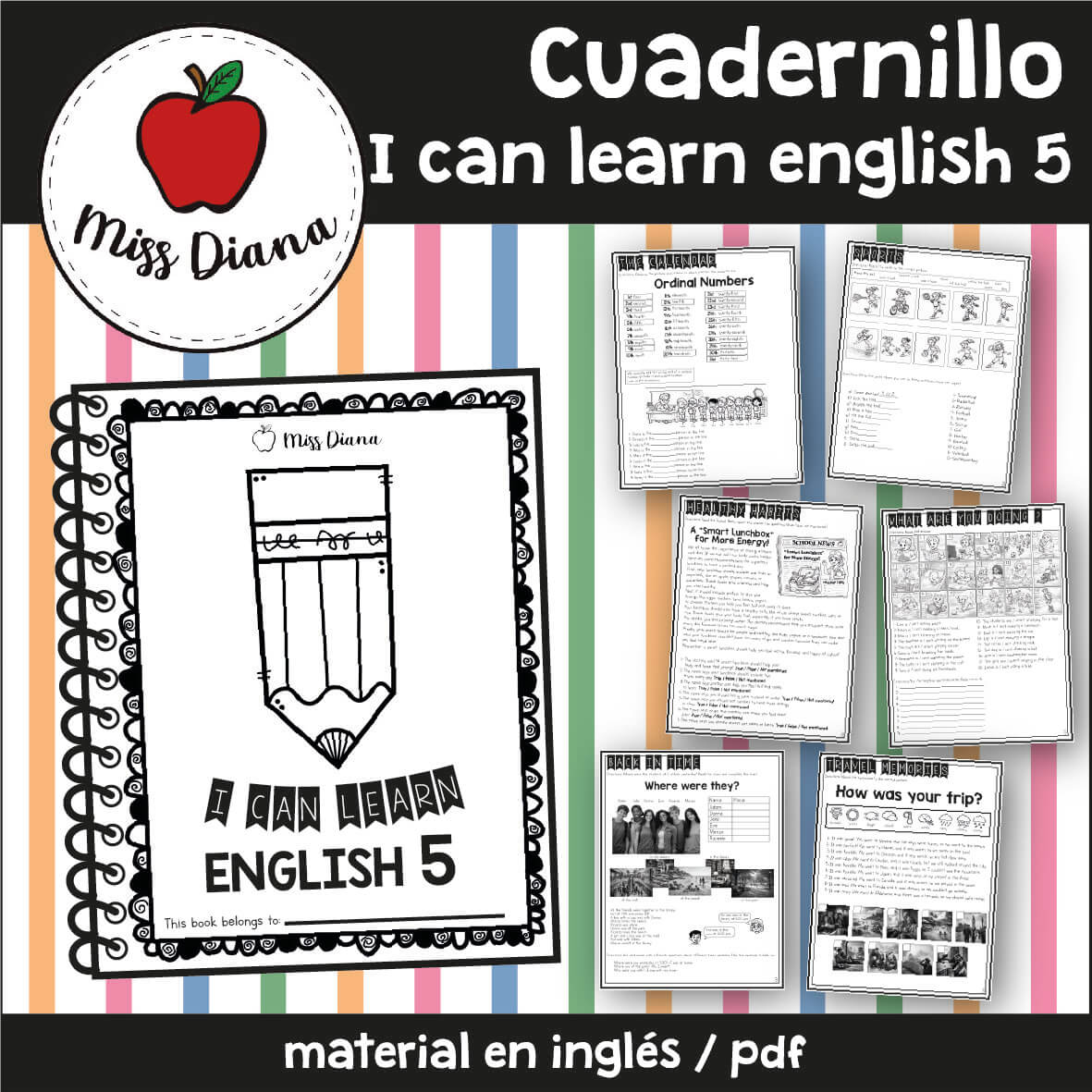 Imagen secundaria de I CAN LEARN ENGLISH 1 AL 5