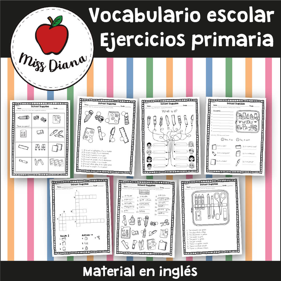 Imagen secundaria de VOCABULARIO ESCOLAR