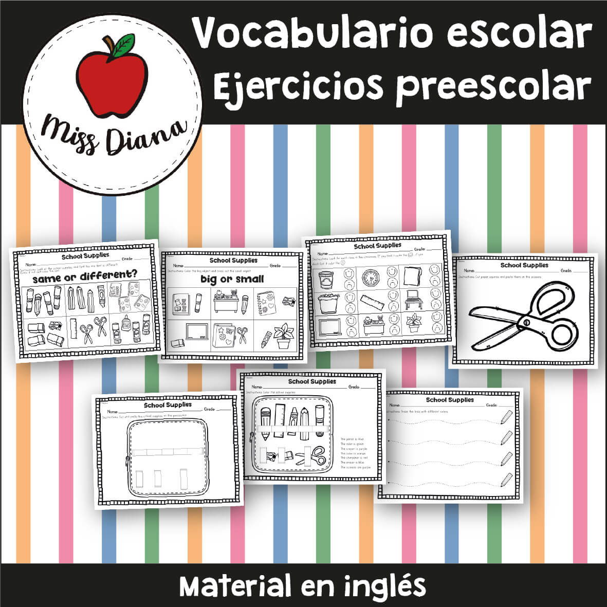 Imagen secundaria de VOCABULARIO ESCOLAR