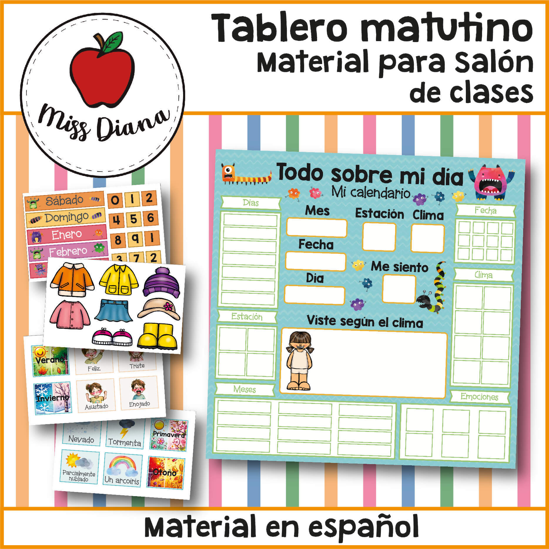 Imagen secundaria de TABLERO MATUTINO MONSTRUOS
